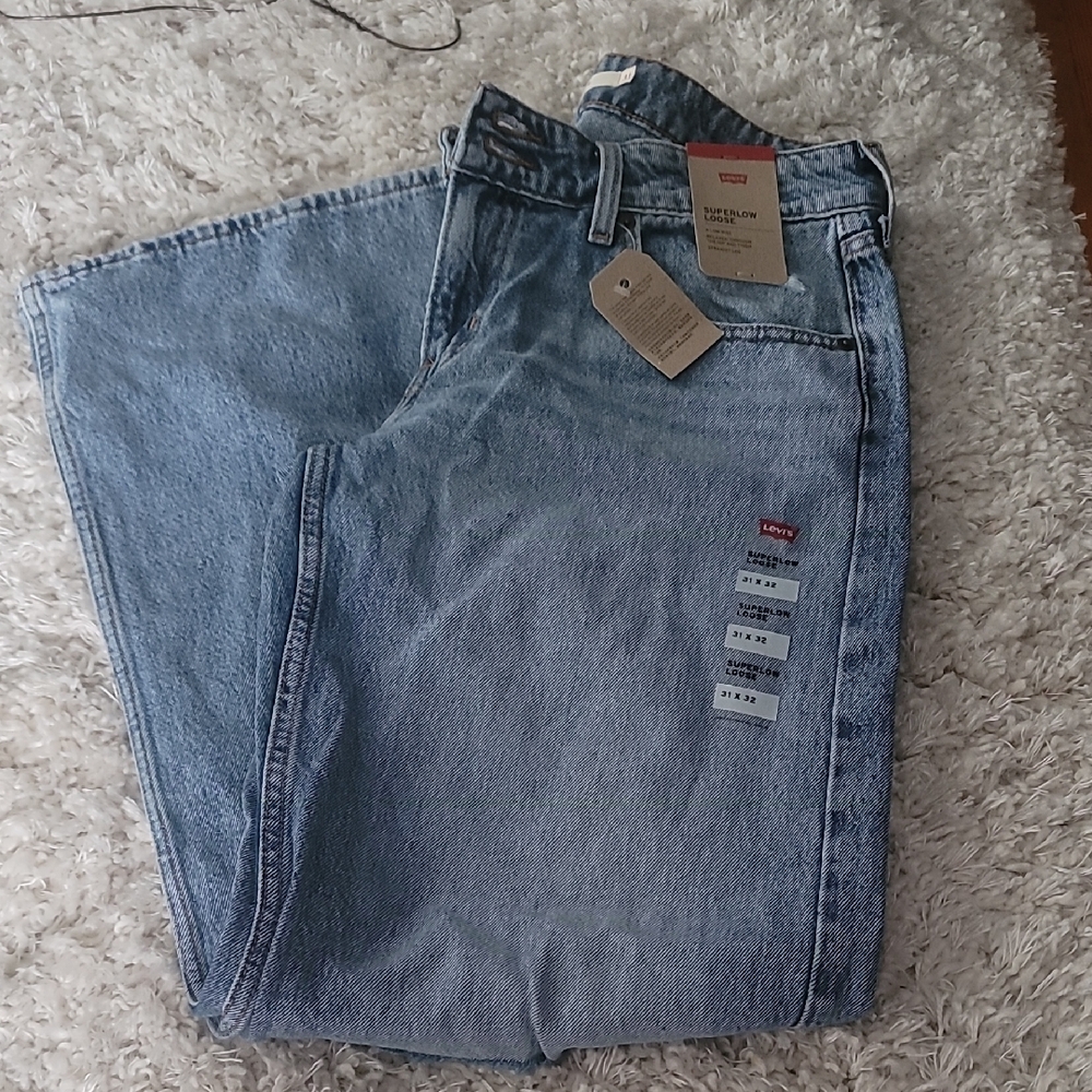 Levi's Womens Light Blue Relaxed Jeans